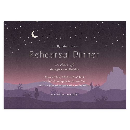 Desert Moon Rehearsal Dinner Invitations Regency Signature Blank