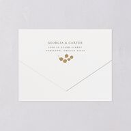 Ethereal Greenery and Gold All-in-One Wedding Invitations Pure White Signature Light Both Recipient and Return Addresses No