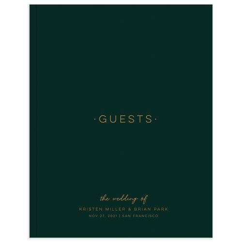 Gold Calligraphy Wedding Guest Book