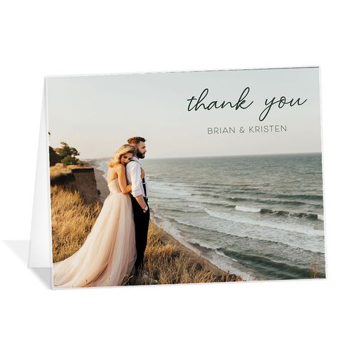 Gold Calligraphy Thank You Cards