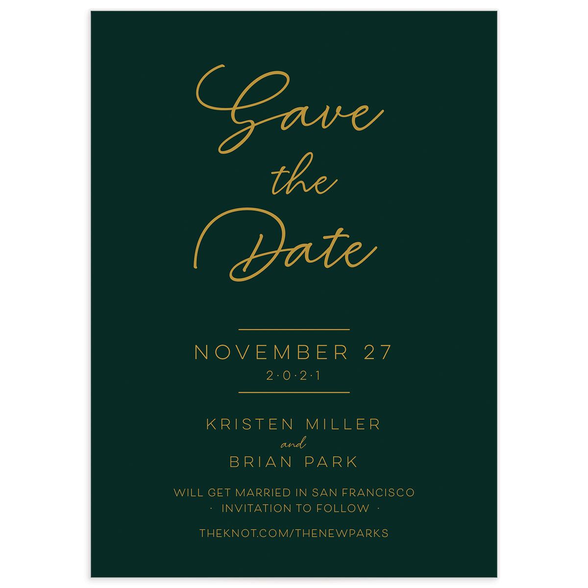 Contemporary Script Save the Date Cards