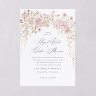 Luxury Floral Foil Wedding Invitations Gold Desert Rose Signature Blank No Standard
