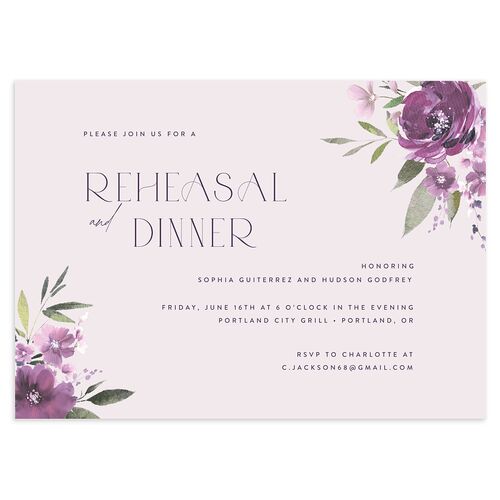 Beloved Union Rehearsal Dinner Invitations Iris Signature Blank Standard