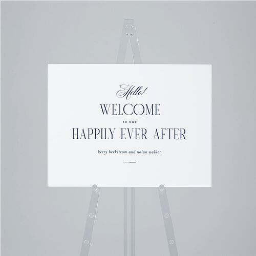 Cosmopolitan Standard Welcome Sign Medium Navy Standard Indoor Foam Core M Welcome