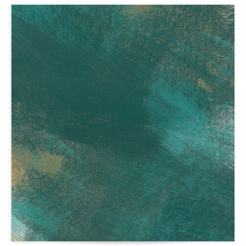 Modern Brushstroke Standard Envelope Liners Standard Emerald