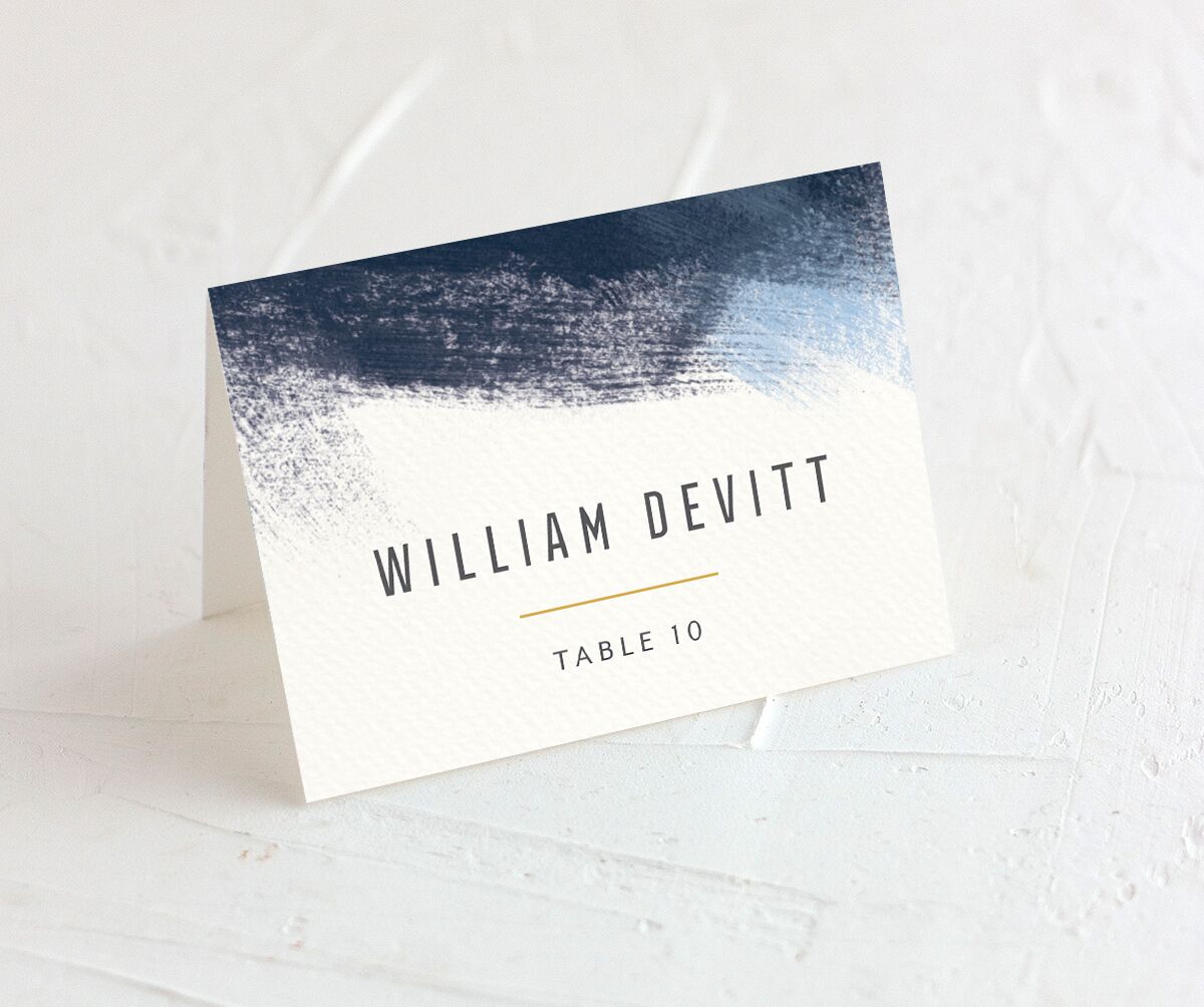 Modern Brushstroke Place Cards front