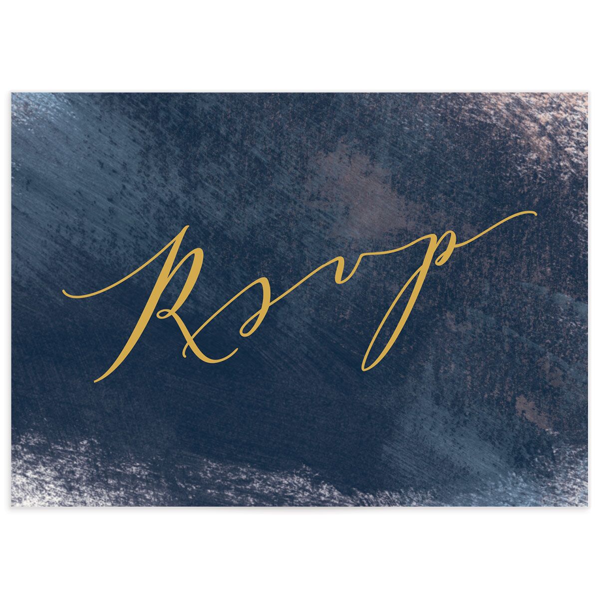 Modern Brushstroke Wedding Response Cards