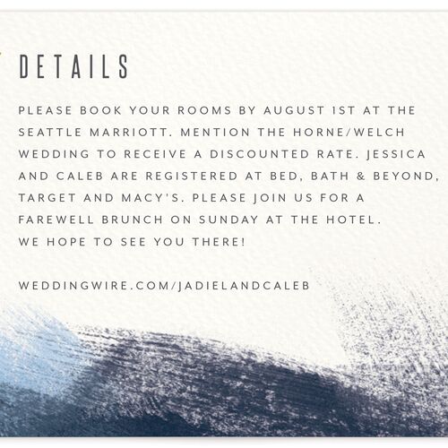 Modern Abstract Wedding Enclosure Cards