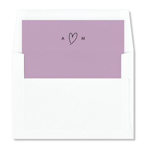 Elegant Heart Envelope Liners Licorice Standard