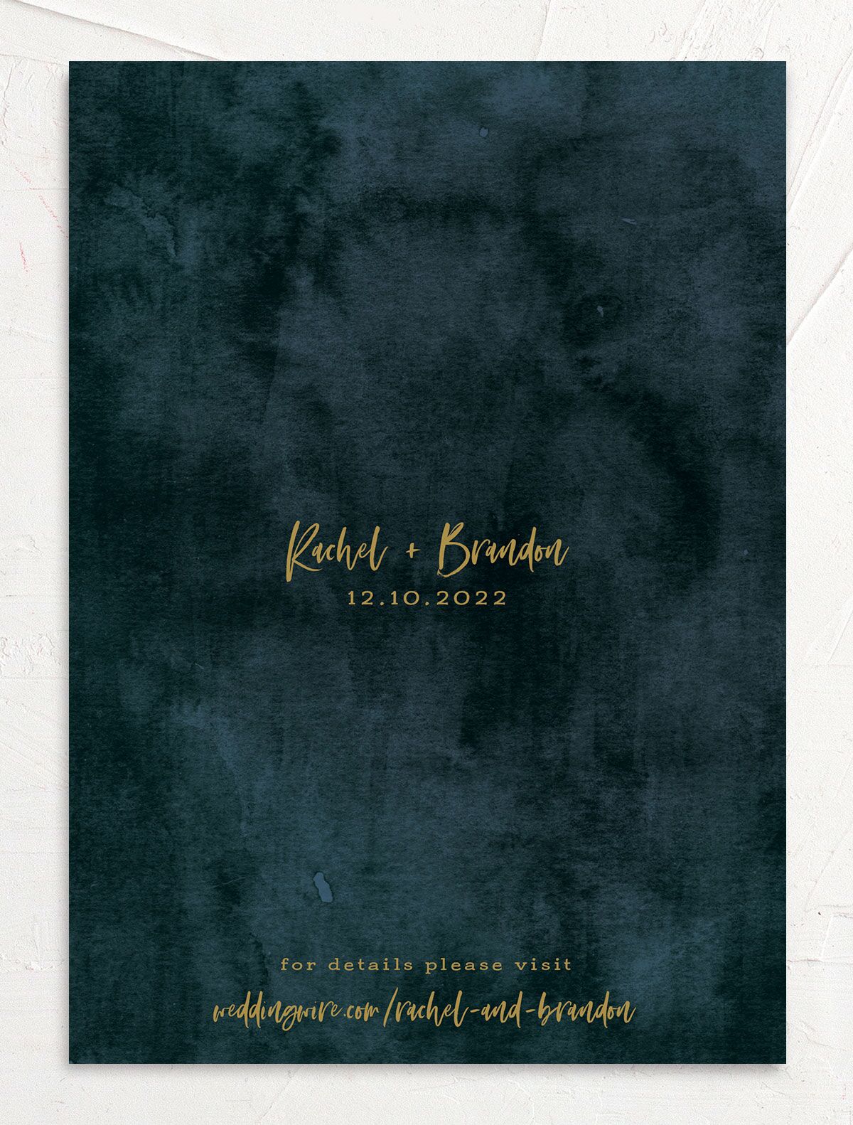 Night Sky Blooms Wedding Invitations back in blue