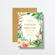 Elegant Oasis Wedding Invitations Ivory Signature No