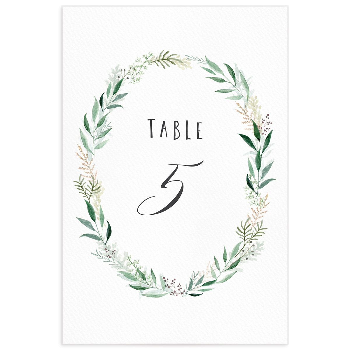 Rustic Wreath Table Numbers Eucalyptus Signature