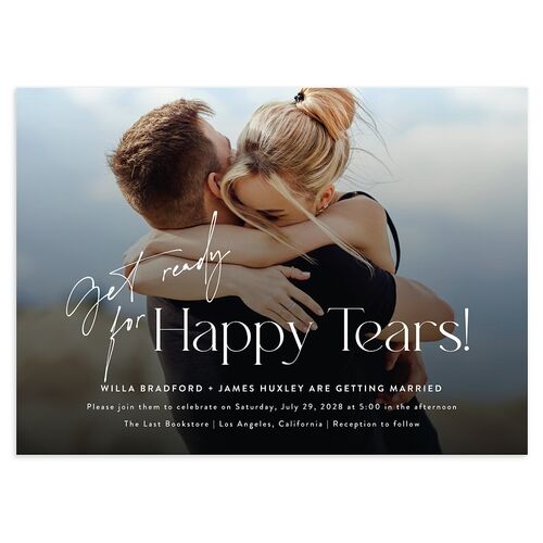 Happy Tears Wedding Invitations  Ocean Signature Blank No Standard