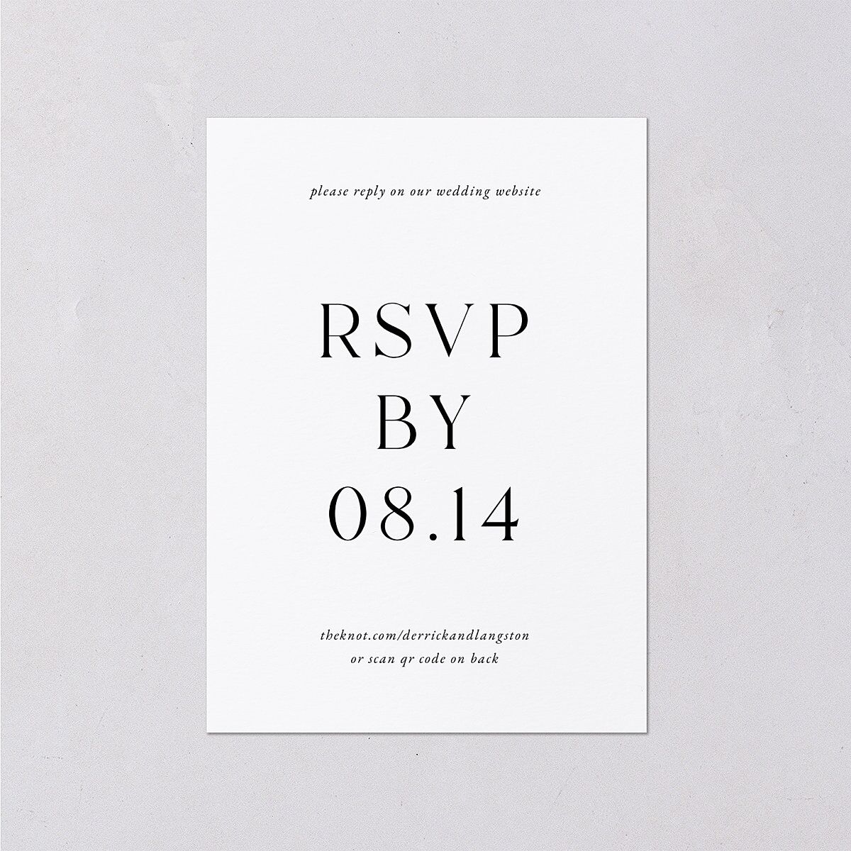 Manhattan Wedding Response Cards Pure White Signature Standard