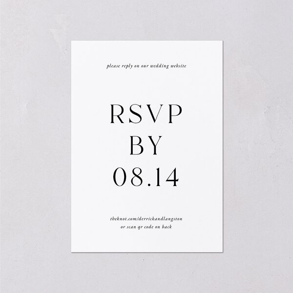 Manhattan Wedding Response Cards Pure White Signature Standard