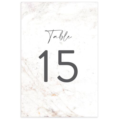 Mod Marble Table Numbers Pure White Signature