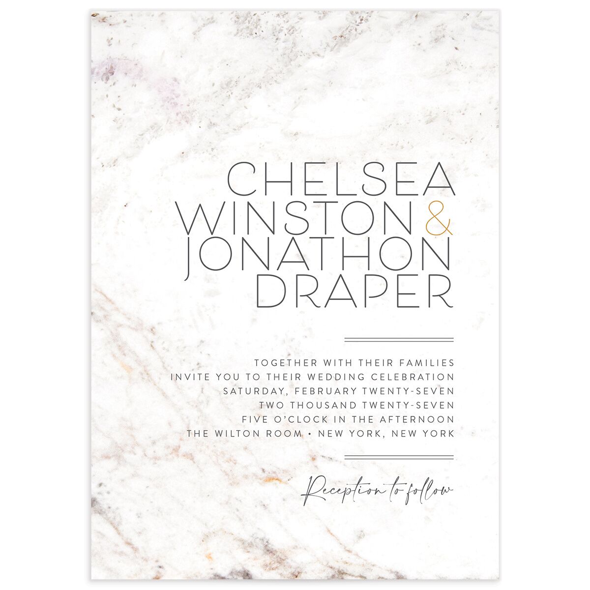 Mod Marble Wedding Invitations