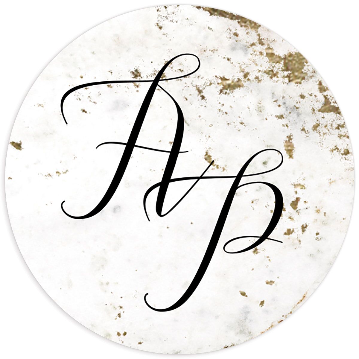 Marble and Gold Wedding Stickers