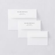 Painted Ethereal Thank You Card Envelopes White Aquamarine Both Recipient and Return Addresses Signature Standard