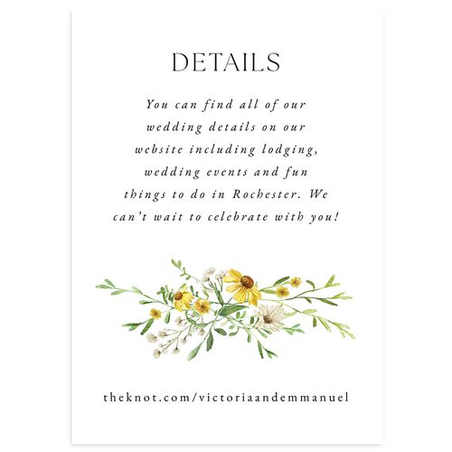 Wildflower Border Wedding Enclosure Cards Buttercup Signature Standard