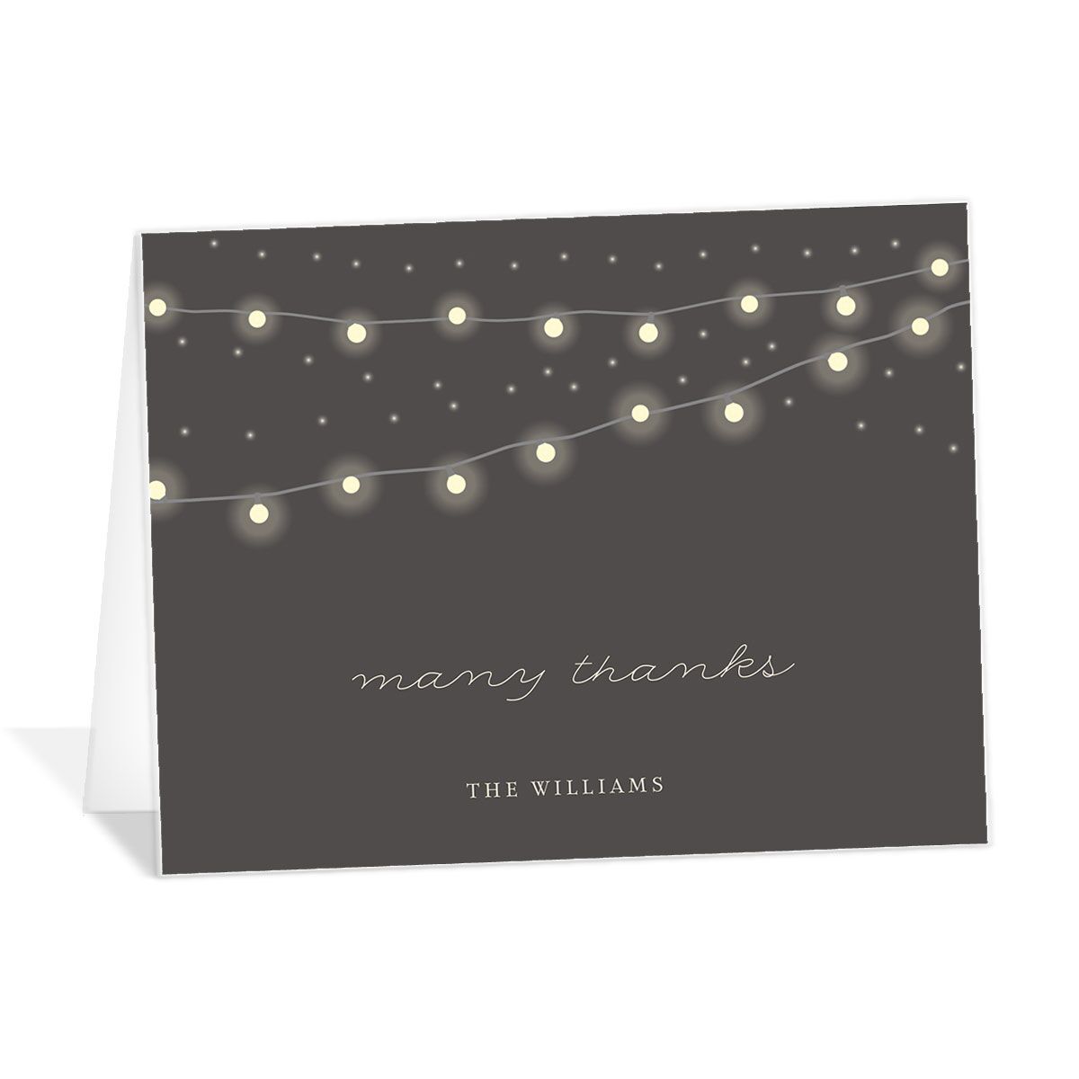 Strung Lights Thank You Cards