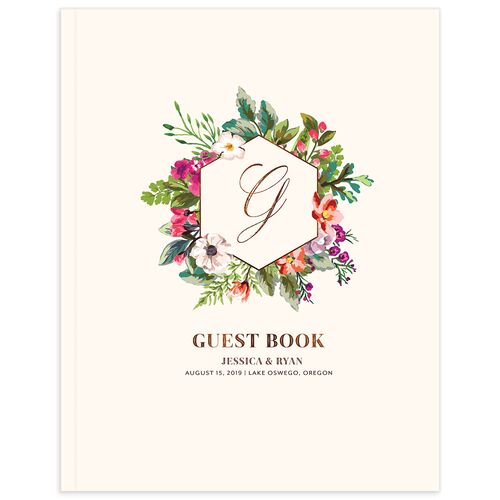 Bold Bouquet Wedding Guest Book - 