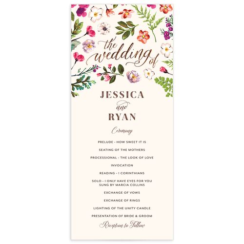 Bold Bouquet Wedding Programs - 