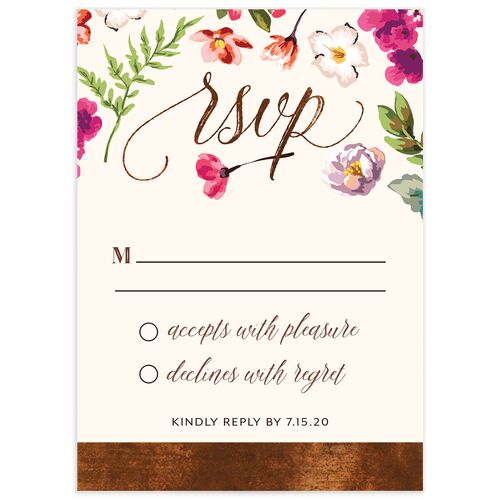 Bold Bouquet Wedding Response Cards - 