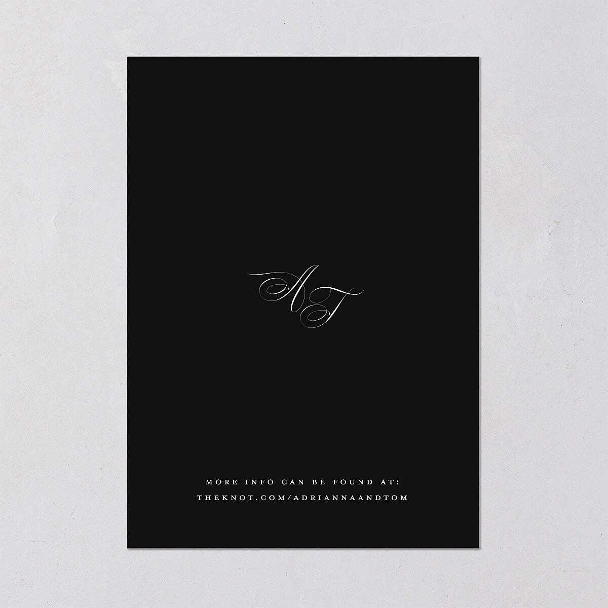 Classic Capture Wedding Invitations Midnight Signature Blank No Standard