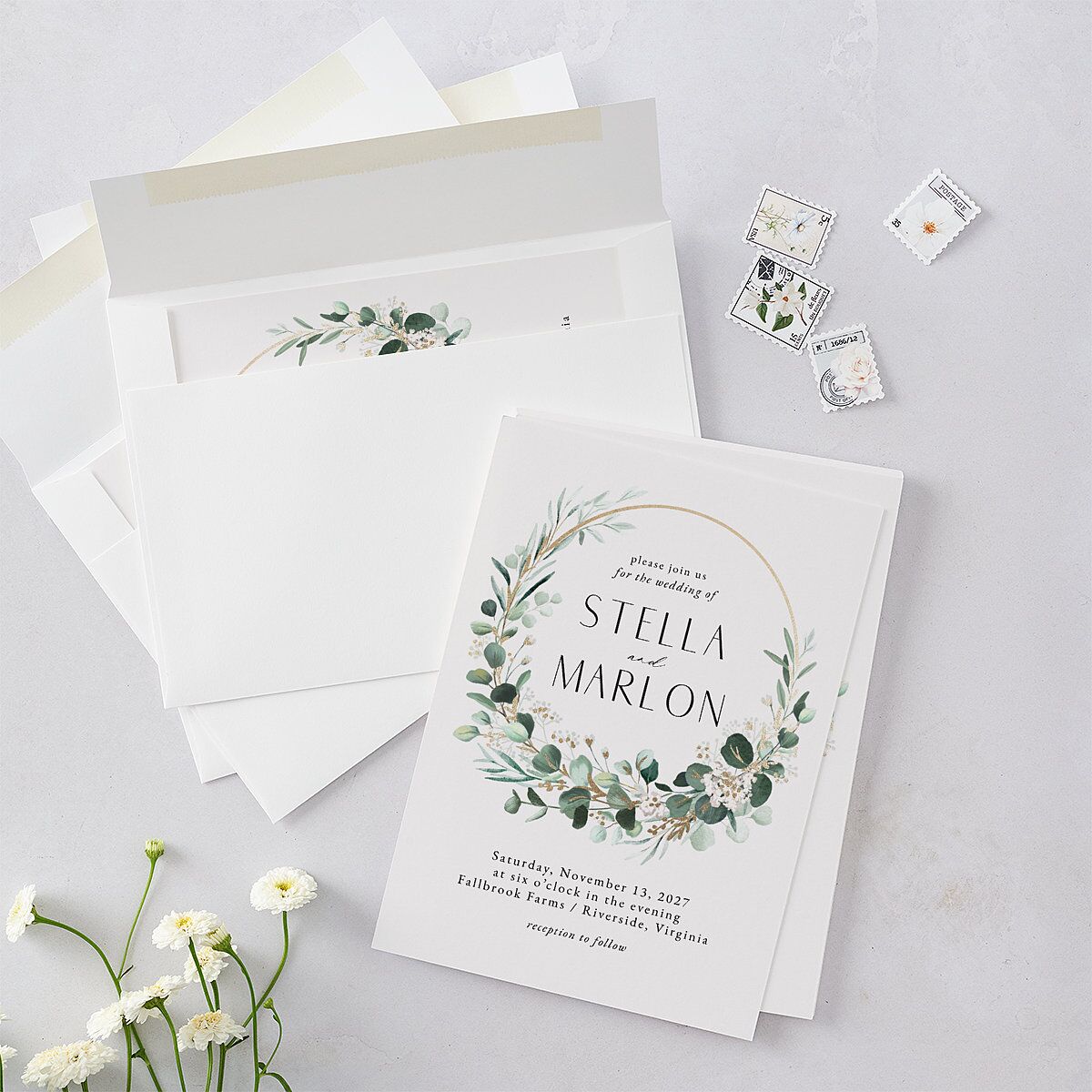 Timeless Hoop Wedding Invitations — view 4