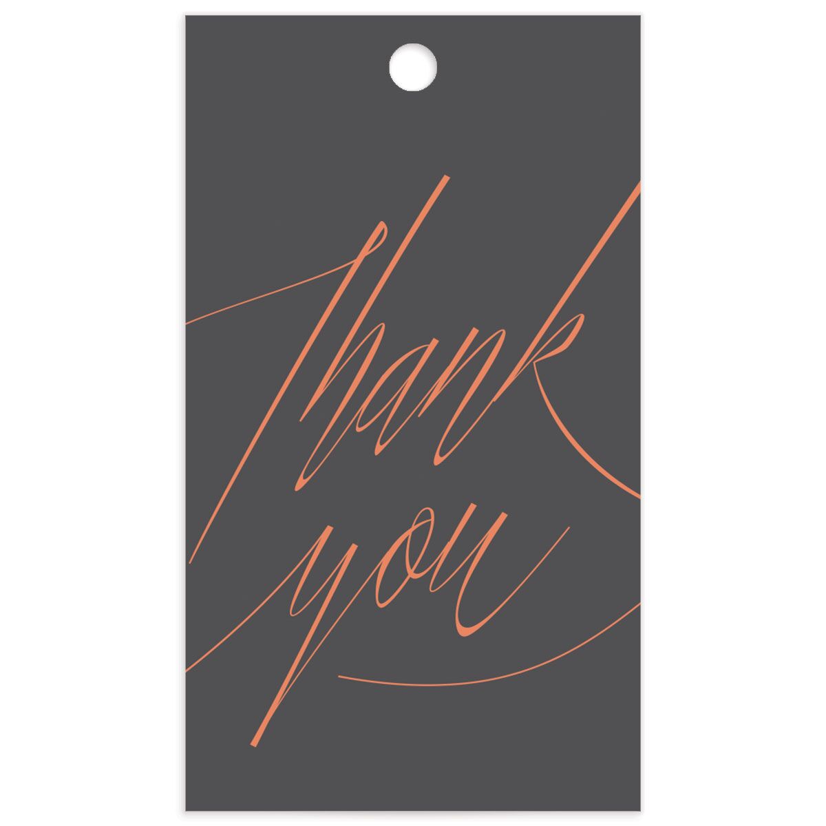 Elegant Industrial Favor Gift Tags Pure White Signature
