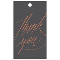 Elegant Industrial Favor Gift Tags Pure White Signature