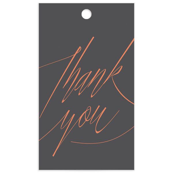Elegant Industrial Favor Gift Tags Pure White Signature