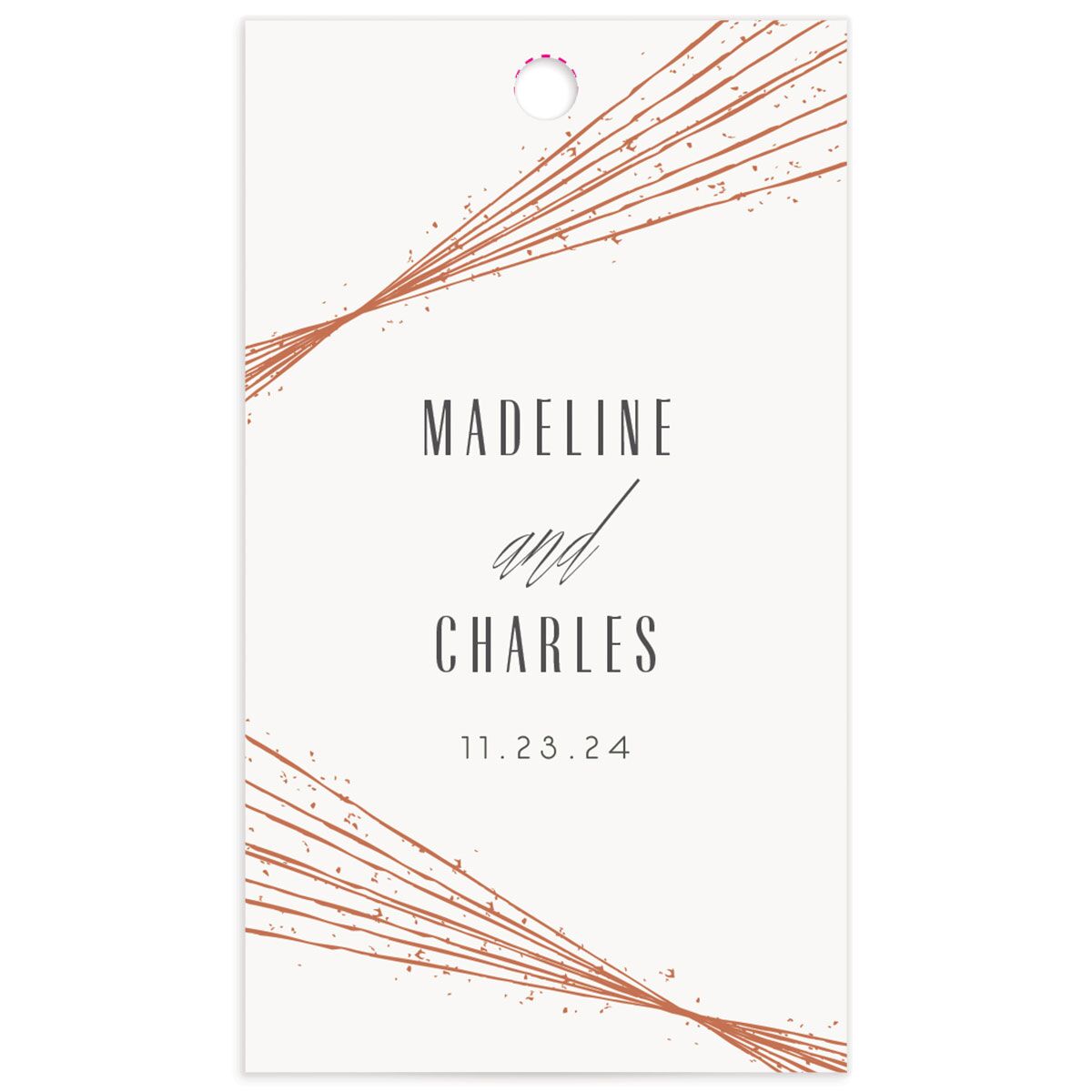Elegant Industrial Favor Gift Tags Pure White Signature