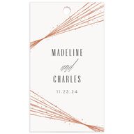 Elegant Industrial Favor Gift Tags Pure White Signature