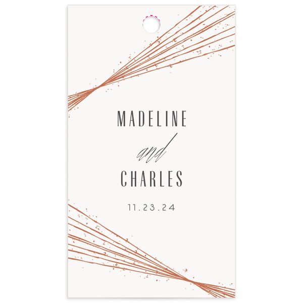 Elegant Industrial Favor Gift Tags Pure White Signature