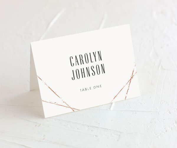 Elegant Industrial Place Cards front