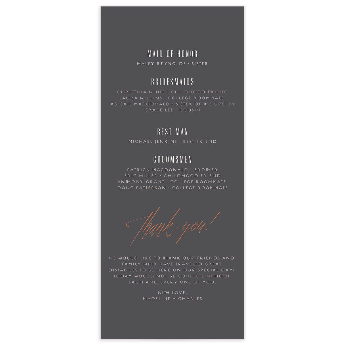 Elegant Industrial Wedding Programs Pure White Signature
