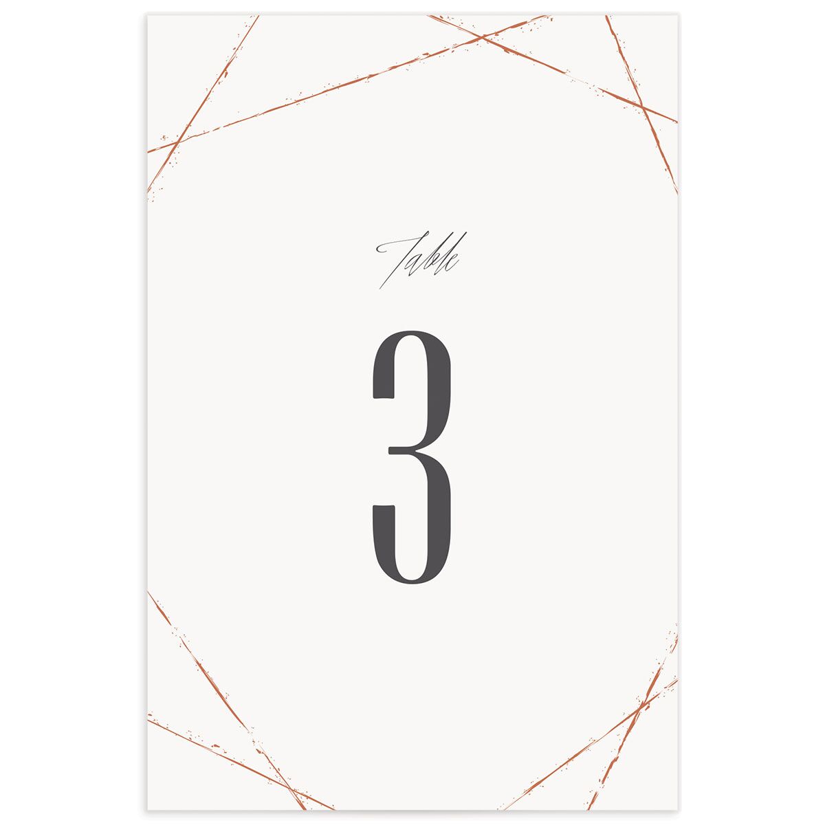 Elegant Industrial Table Numbers front