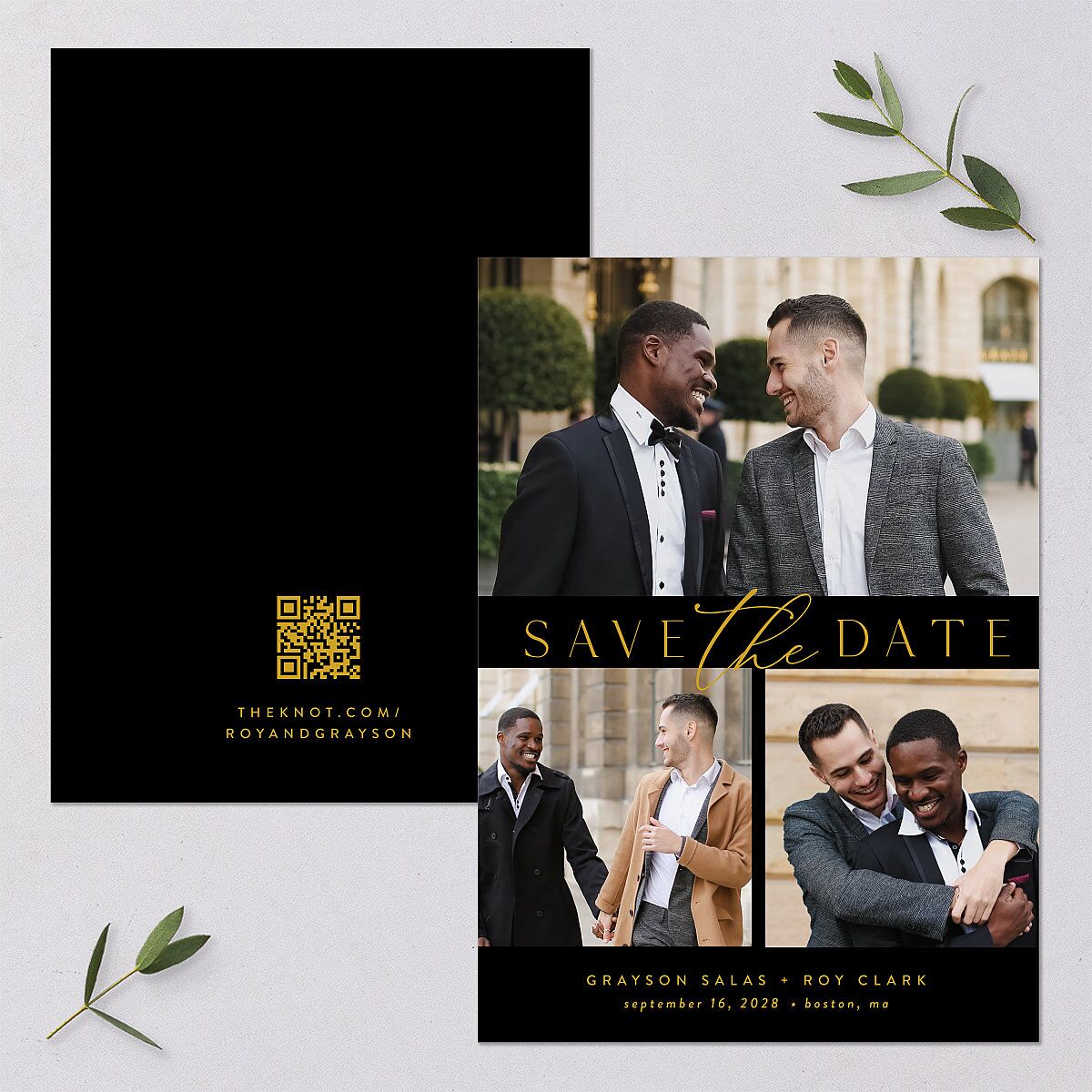 Elegant Grid Wedding Invitations Licorice Signature Blank Standard