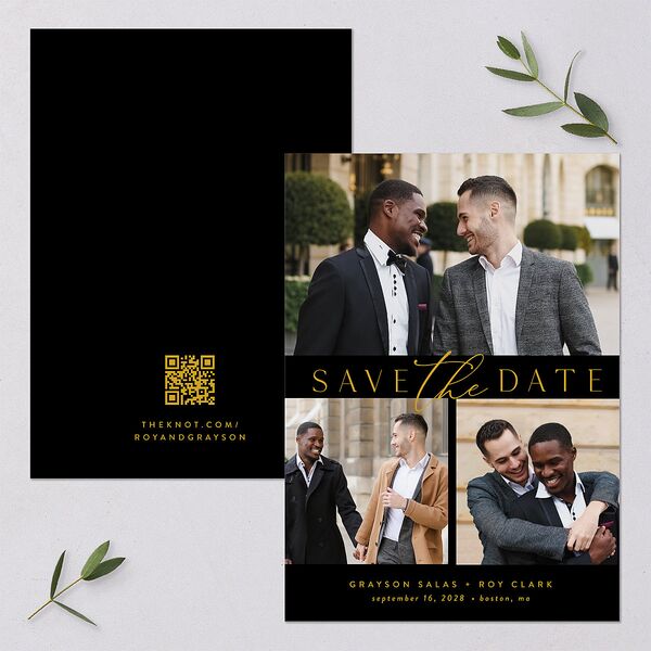 Elegant Grid Wedding Invitations Licorice Signature Blank Standard