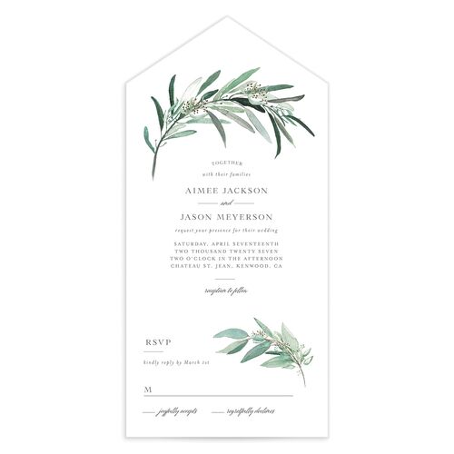 Lush Greenery All-in-One Wedding Invitations - 