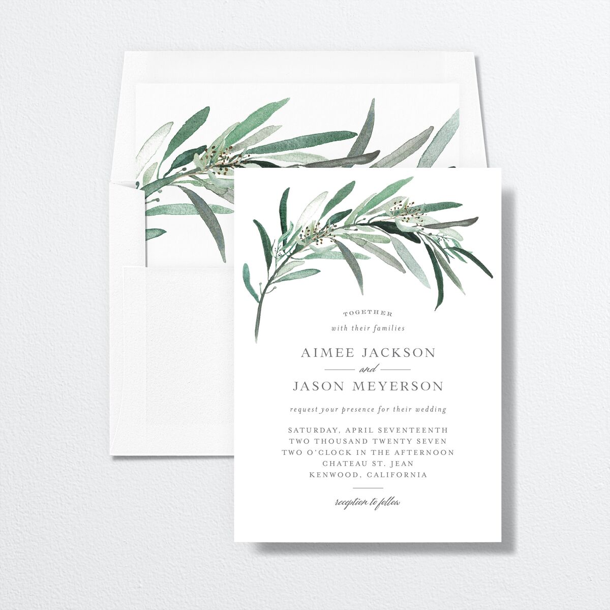 Lush Greenery Standard Envelope Liners envelope-and-liner