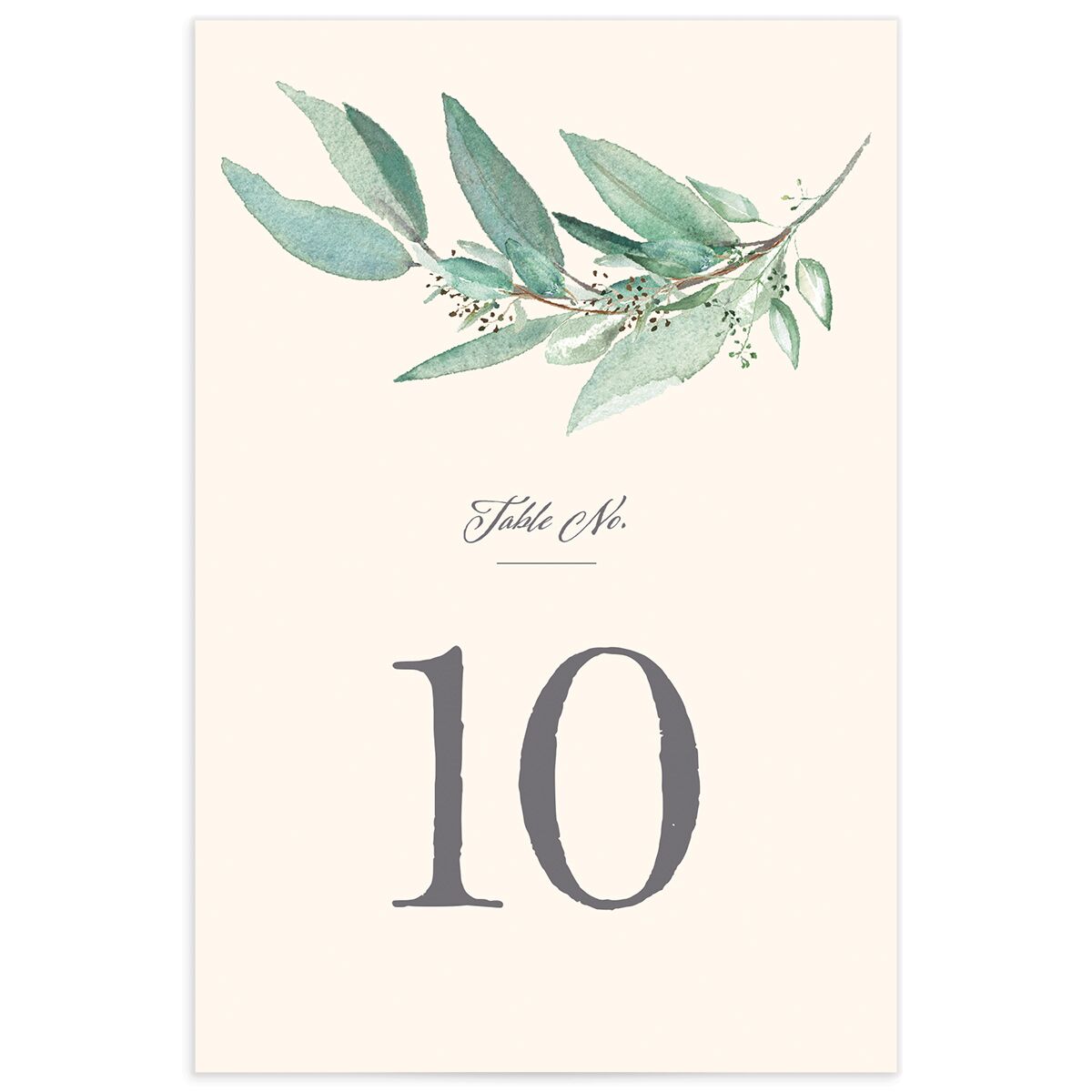 Lush Greenery Table Numbers