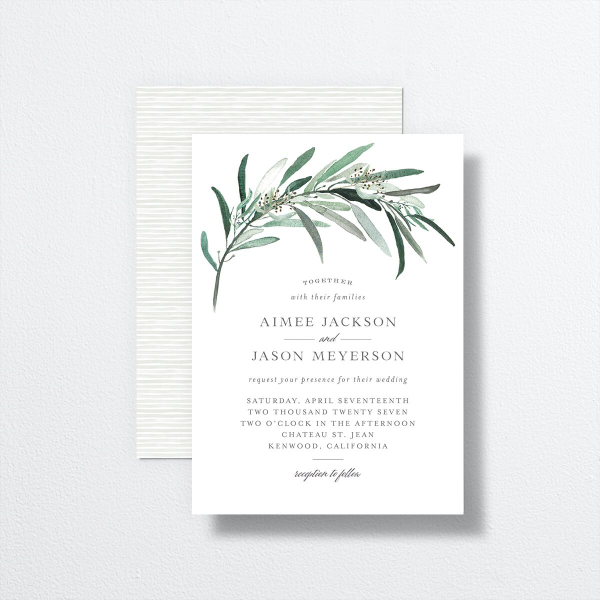 Lush Greenery Wedding Invitations Eucalyptus Signature No