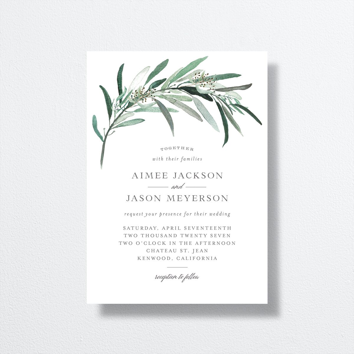 Lush Greenery Wedding Invitations Eucalyptus Signature No