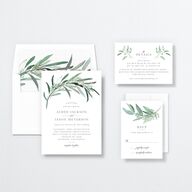 Lush Greenery Wedding Invitations Eucalyptus Signature No
