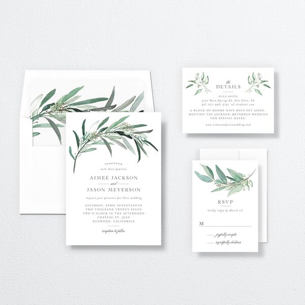 Lush Greenery Wedding Invitations Eucalyptus Signature No