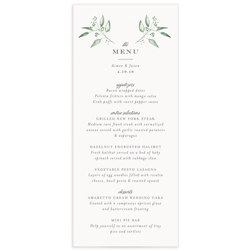 Painted Branch Menus - 