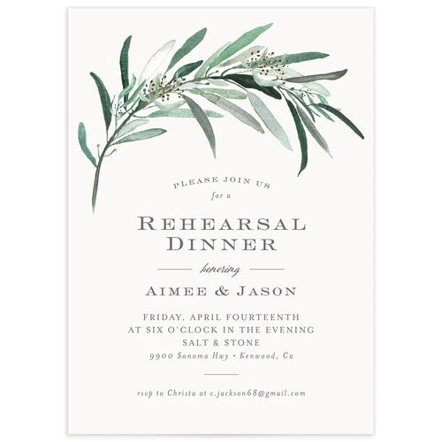 Painted Branch Rehearsal Dinner Invitations - 